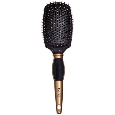 Imagem de Escova De Cabelo Belliz Black E Gold Racket Media 799