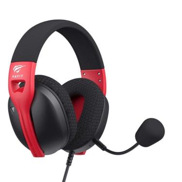 Imagem de Headset Gamer Havit Fuxi H5D, RGB, Drivers de 50mm, P3, Multiplataforma, e - Fuxi-H5D Black/Red-Unissex