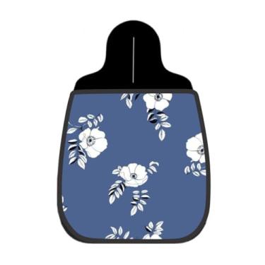 Imagem de Lixeira De Carro Organizador Lixinhocar Rosas Brancas Fundo Azul