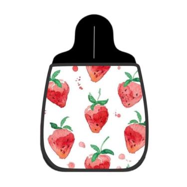 Imagem de Lixeira De Carro Organizador Lixinhocar Morangos Aquarela Branco