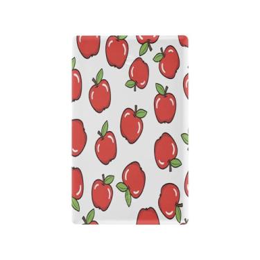 Imagem de Wassud Placa de cobertura de interruptor de luz vermelho brilhante maçãs decorativas capas de tomada placa de parede para tomadas elétricas em branco 4,53 x 2,76 polegadas