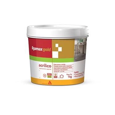Imagem de Sika - Rejunte acrílico - Ligamax Gold Acrílico Cinza Claro - Rejunte para juntas de 1 a 5 mm - Pisos e paredes - Proteção contra mofo - 1 kg