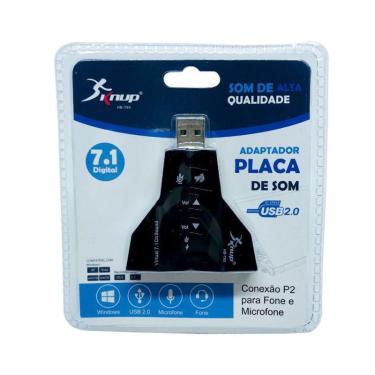 Imagem de Adaptador Placa De Som 7.1 Usb Fone Microfone Pc Notebook