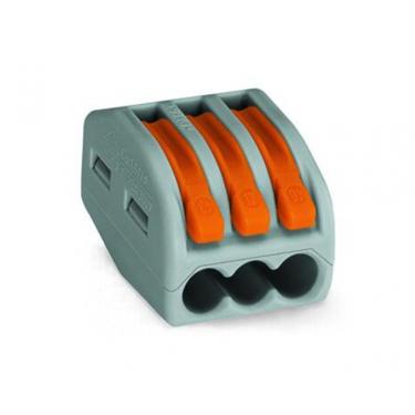 Imagem de Conector Emenda Wago 3P 32A 222-413 c/50pcs
