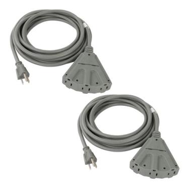 Imagem de Cabo de extensão externo EP 6 pés 16/3 SJTW com 3 saídas cinza