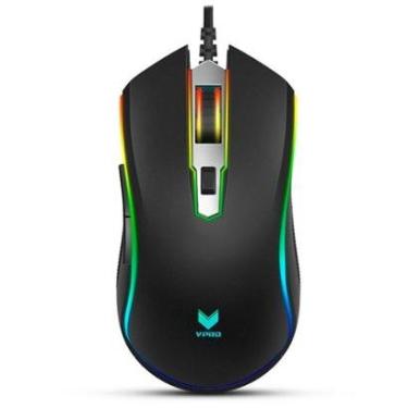 Imagem de Mouse Gamer Rapoo V25S, RGB, 7000 DPI, 6 Botões Programáveis, Memória Interna, USB, Preto - V25S-Unissex