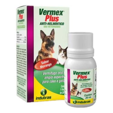 Imagem de Vermex Plus 20ml Nutriazzi - Vermífugo Para Cães E Gatos - Indubras