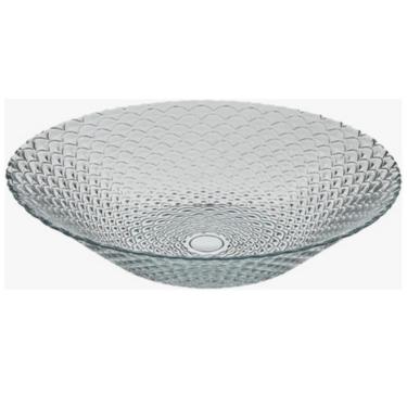 Imagem de Centro De Mesa Saladeira Fruteira Vidro Sem Pé Escamado