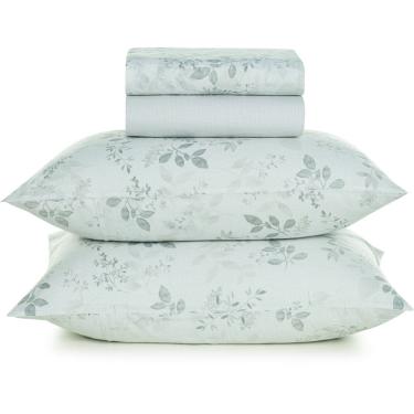 Imagem de Jogo de Cama Karsten Acacia 160 Fios 4 Peças Queen Cinza