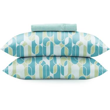 Imagem de Jogo de Cama Altenburg Brisa Malharia 3 Peças Queen Azul