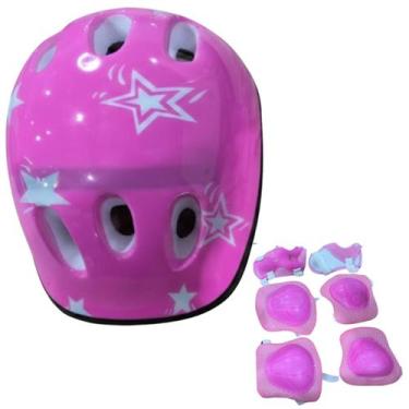 Imagem de Kit De Proteção Infantil P/ Skate Bike Patins Monster Modelo Cor:Rosa 