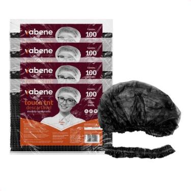 Imagem de Kit com 400 - Toucas cirúrgicas c elástico sanf Preta Vabene