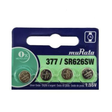 Imagem de Bateria Sony/Murata 377 SR 626SW Bateria para Relógio Pack 4 Unidades