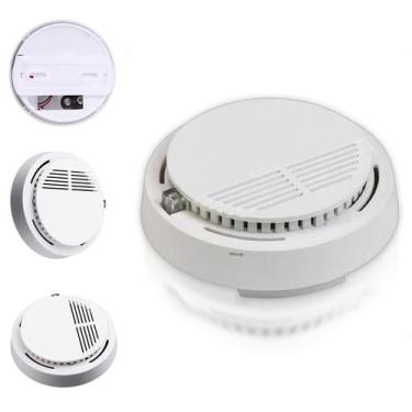 Imagem de Detector De Incendio Alarme Fogo Fumaca Sensor Fotoeletrico Seguranca 