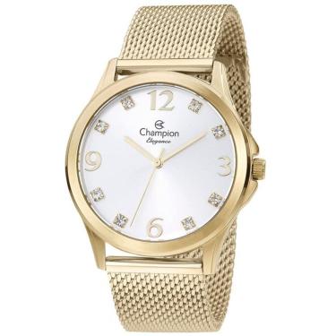 Imagem de Relógio CHAMPION feminino esteira dourado CN24093M