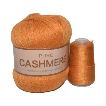 Imagem de Cachecol De Caxemira Tricotado À Mão Para Bebê, Fio Puro Mongol De 70 