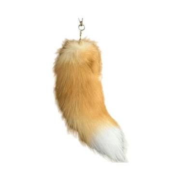 Imagem de Chaveiro De Cauda De Raposa De Pelúcia Fofa Para Mulheres E Meninas, P