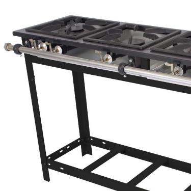 Imagem de Fogão Industrial A Gás Venâncio Em Linha 4 Bocas 2 Duplas Extra E4d2l