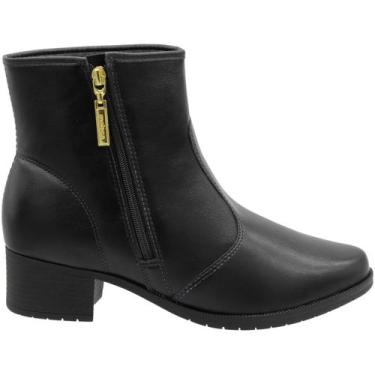 Imagem de Bota Cano Curto Casual Moleca Napa Genebra Zíper Lateral Feminina, Pre