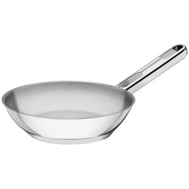 Imagem de Frigideira Tramontina Aço Inox Fundo Triplo Allegra 28cm, Inox, 28cm
