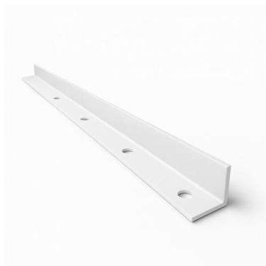 Imagem de Kit 2 Suportes Cantoneira em L 25 cm com Furos para Parafusar Branco -