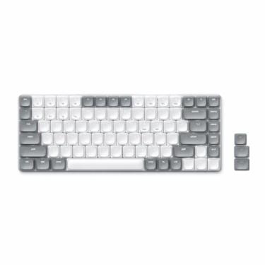 Imagem de Satechi SM1 75% Mechanical Keyboard, LED Backlit Bluetooth Keyboard, 84 Keys Compact Wireless Keyboard, Gaming Keyboard for Mac and Windows - Light Grey/White