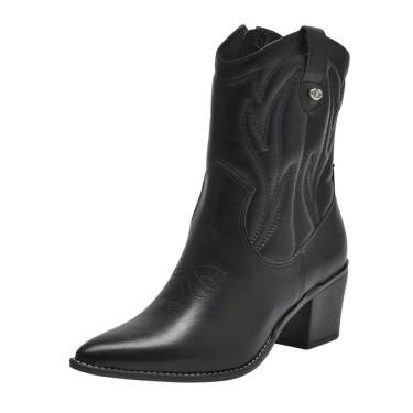 Imagem de Bota Country Feminina Conforto Cano Médio Elegante Via Marte