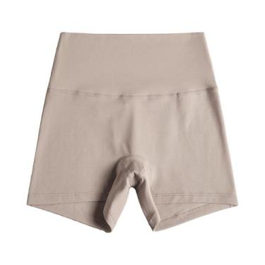 Imagem de Shorts de Yoga Fitness Cintura Alta - Cor Sólida - Leggings para Trein