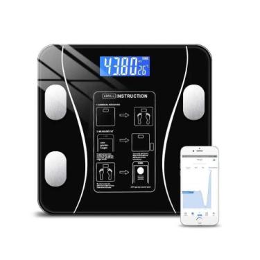 Imagem de Balança Digital Corporal Bioimpedância Aplicativo Banheiro - WCAN