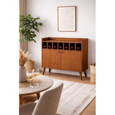 Imagem de Buffet aparador adega 2 portas retrô Itália 90cm Arbo Design - Domus M