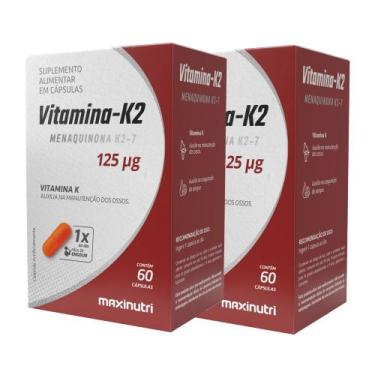 Imagem de Kit 2 Vitamina K2 Menaquingold 60 Capsulas Maxinutri