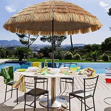 Imagem de Guarda-chuva De Palha Externo, Guarda-sol De Jardim De Praia E Pátio À Prova D'água Guarda-sol Dobrável Guarda-sol Havaiano,Guarda-chuva De Jardim Ø240cm (7,8 Pés),bonny369