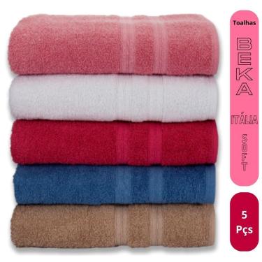 Imagem de Kit Toalha de Banho Itália Soft Beka 5 Peças 100% Algodão 430g-m2 Super Grossa Felpuda...