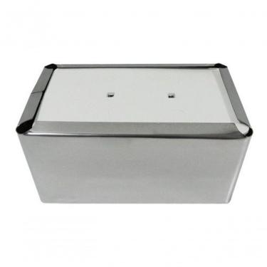 Imagem de Porta Guardanapo Deitado para Papel 14x16CM Organizador em Aço Inox 430 com Película Protetora para Bares e Restaurantes