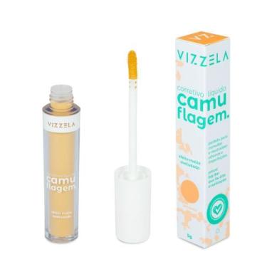 Imagem de Corretivo Líquido Matte Vizzela - Camuflagem Verde, Amarelo, Salmão e 