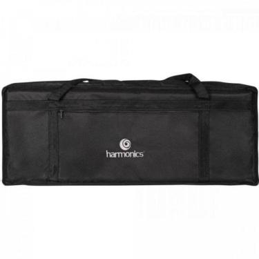 Imagem de Capa para Teclado Compact 5-8 Nylon [F002] com Bolsa Externa Preta Harmonics
