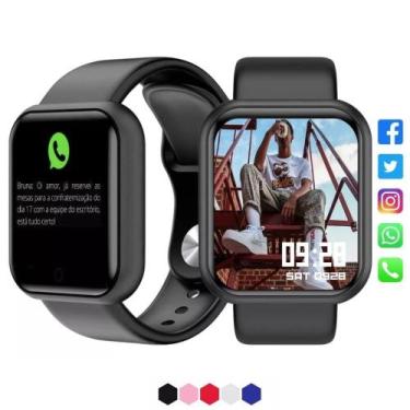 Imagem de Relogio Smartwatch Feminino Masculino D20 Fit Pro - 01Smart, Preto