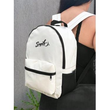 Imagem de Mochila Small SMILE Bolsa Escolar Trabalho Viagem Mala Faculdade Fut m