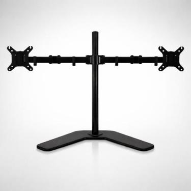 Imagem de Suporte articulado duplo para 2 monitores 15 a 27 mesa - Genérica