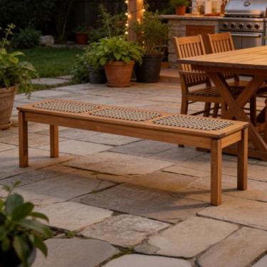 Imagem de Banco de Madeira Para Varanda Gourmet 180cm Trammare C07 Corda Rami - 