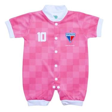 Imagem de Macacão Bebê Fortaleza Rosa Curto Torcida Baby Oficial, P