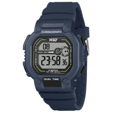 Imagem de Relógio X-Watch Masculino Ref: Xgppd185 Bxdx Retangular Digital Azul