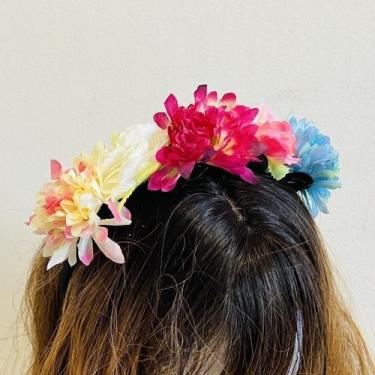 Imagem de Tiara de Flores Coloridas para Penteados - Pistache Acessórios, Mista,