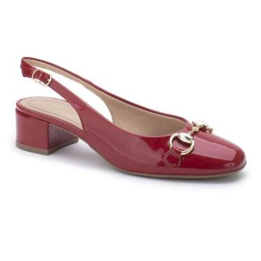Imagem de Sapato Slingback Sua Cia 838015967 Feminino, Vermelho, 36