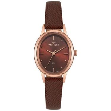 Imagem de Relógio Feminino Technos 2035NCO/0M Marrom  Pulseira de Couro Original