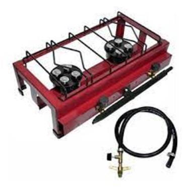 Imagem de Fogão Industrial Alta Pressão De Mesa 2 BocaS Lx Com Caixa Roa c/ Regi