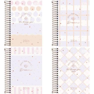 Imagem de Agenda 2025 Tilibra Soho Capa Dura com Gofragem 176 Folhas 129x187mm Pacote com 5