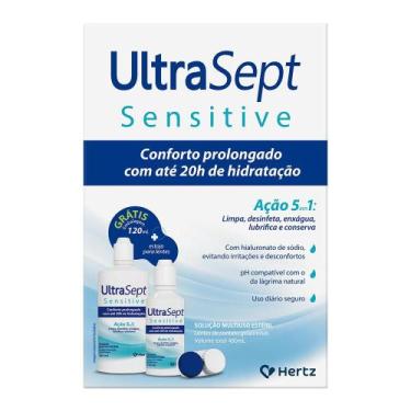 Imagem de UltraSept Sensitive Solução Multiuso para Lentes de Contato 360ml + 12
