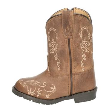 Imagem de Smoky Mountain Boots Bota de cowboy infantil unissex, Marrom encerado envelhecido, 19
