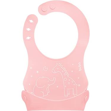 Imagem de BUBA Babador de Silicone com Pega Migalhas Rosa, Pequeno